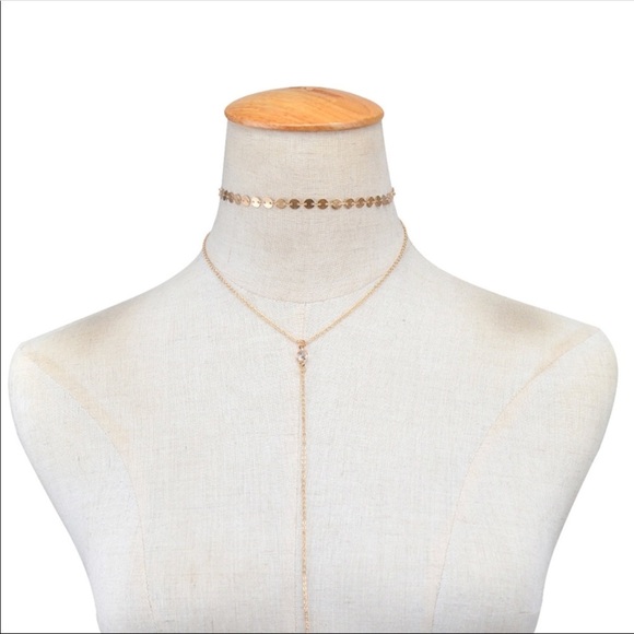 Layered Coin/Sequin Choker - Picture 2 of 2